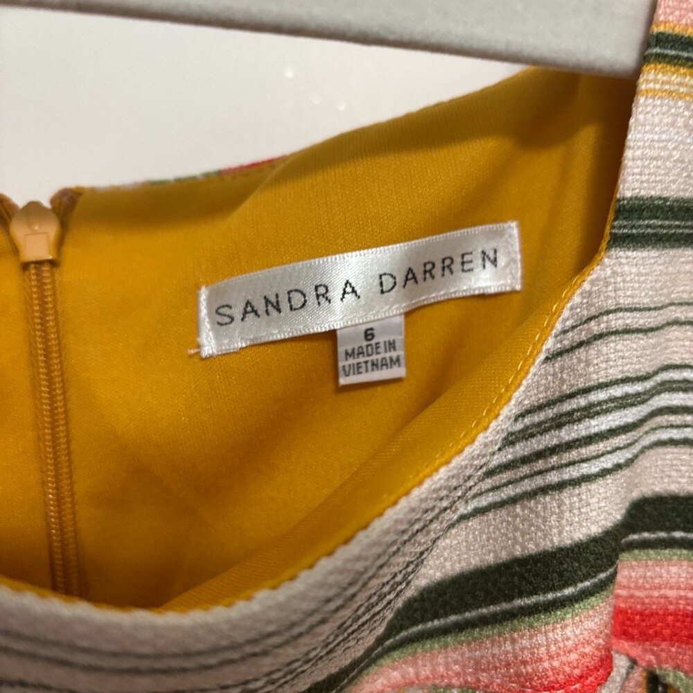 Sandra Darren Square Neck Multi-Colored Stripped … - image 4